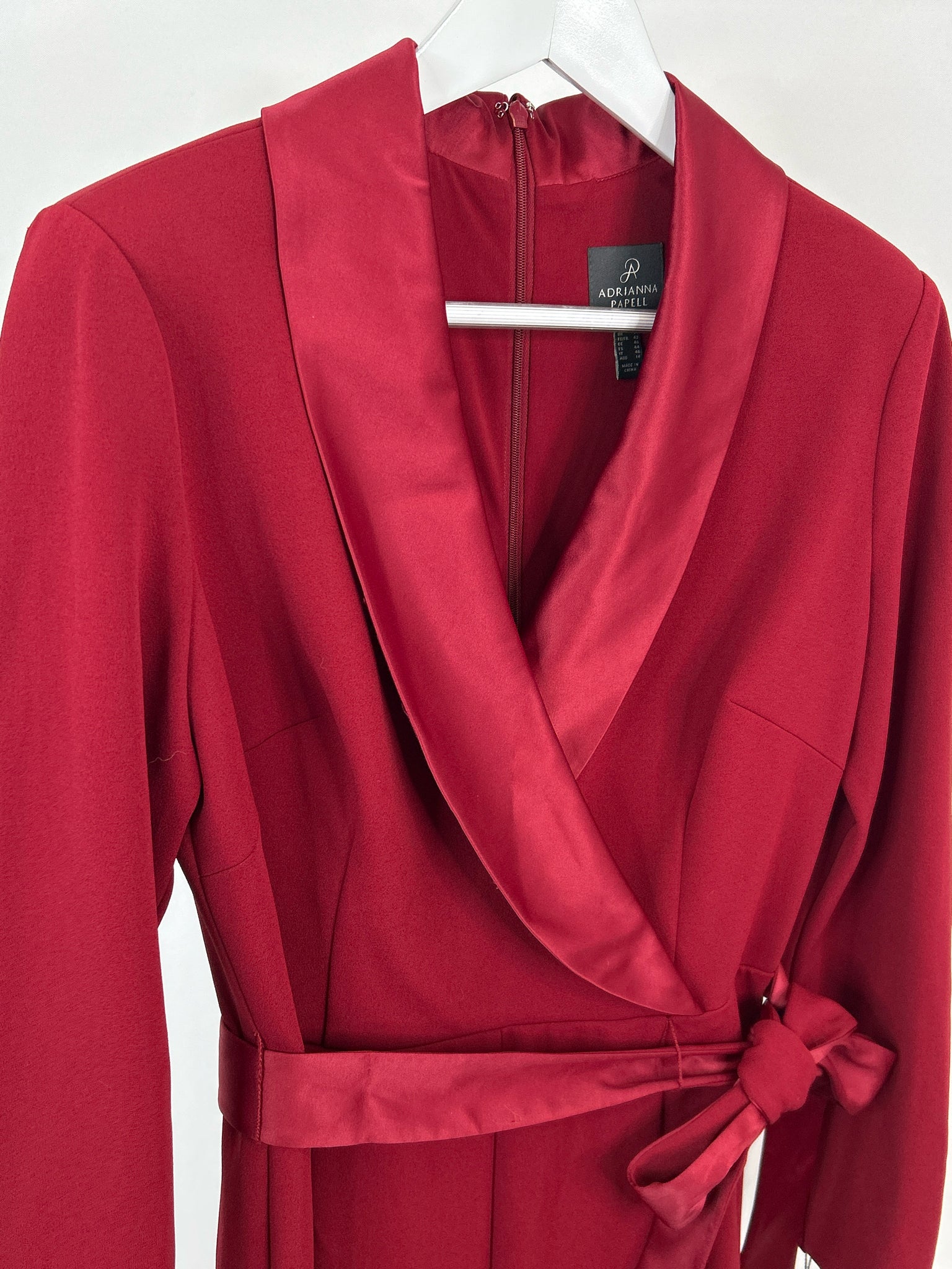 ADRIANNA PAPELL Size 10 Dark Red Women Jumpsuit NWT