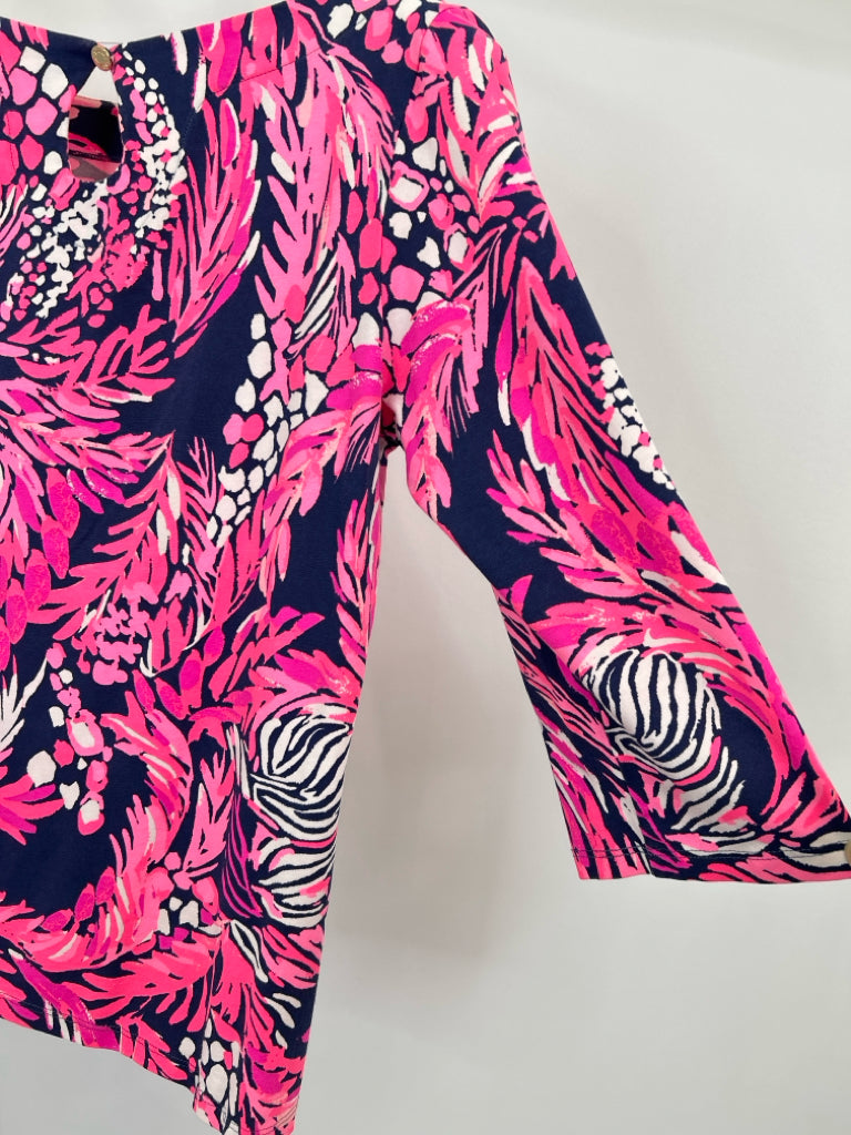 LILLY PULITZER Size L pink and navy Women's Top