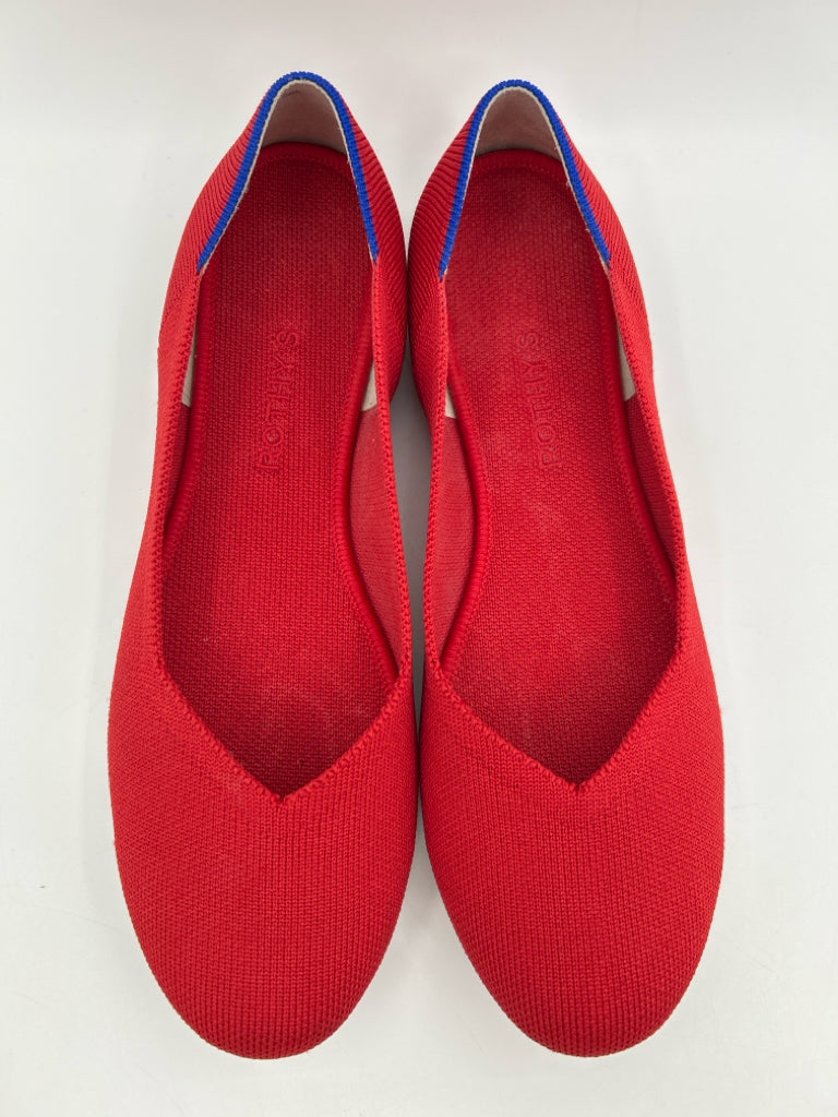 ROTHY'S Size 10 Red Flats