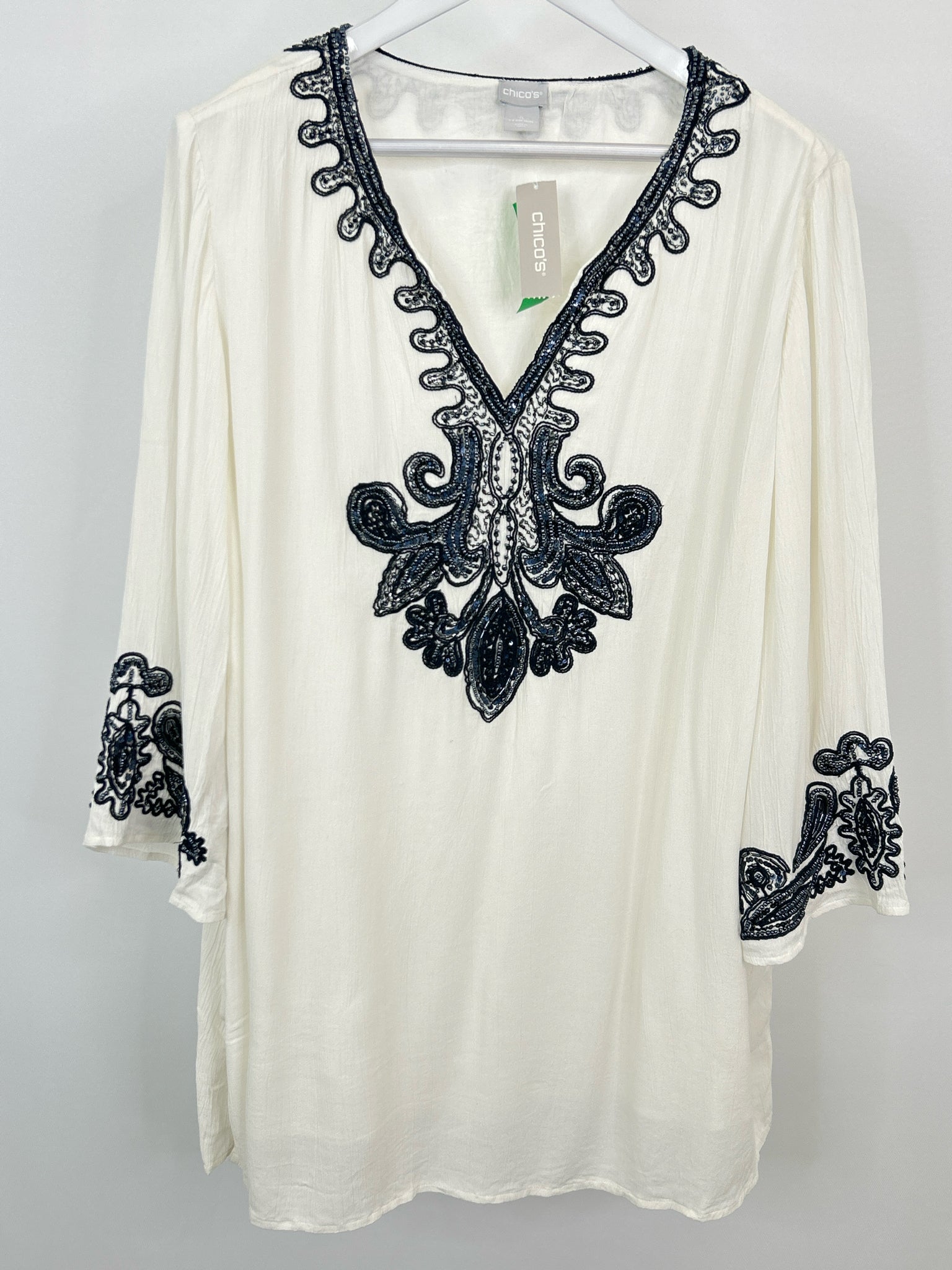 CHICO'S Size 20/22 White Women Tunic