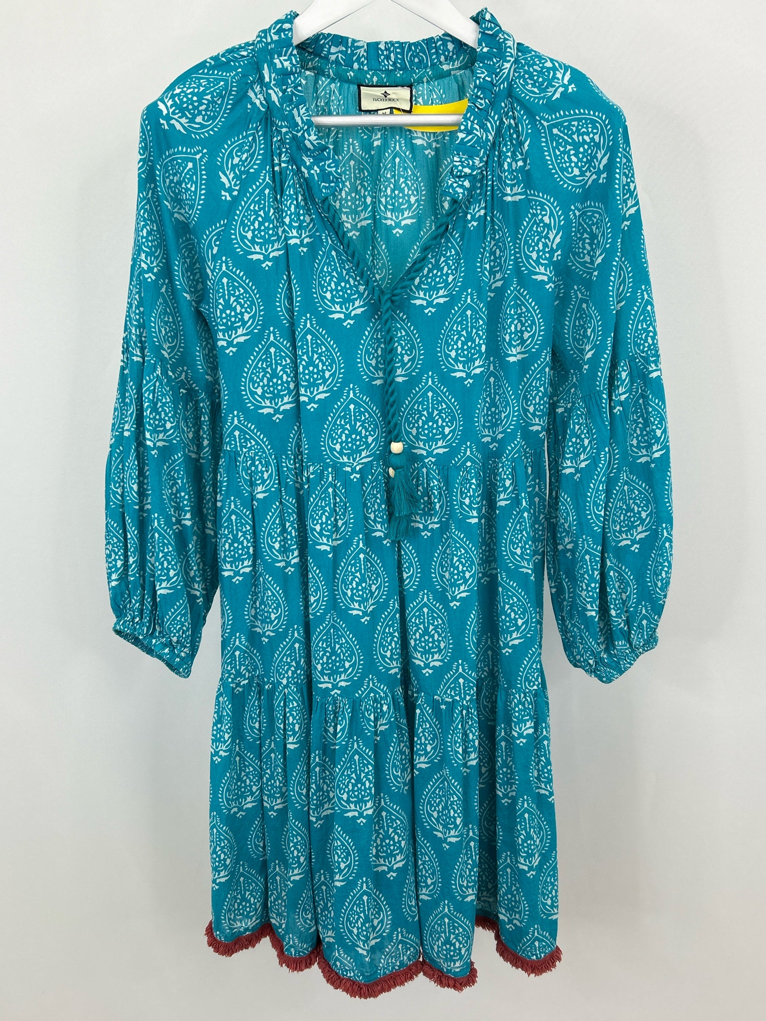 TUCKERNUCK Size M TEAL AND WHITE Women Dress