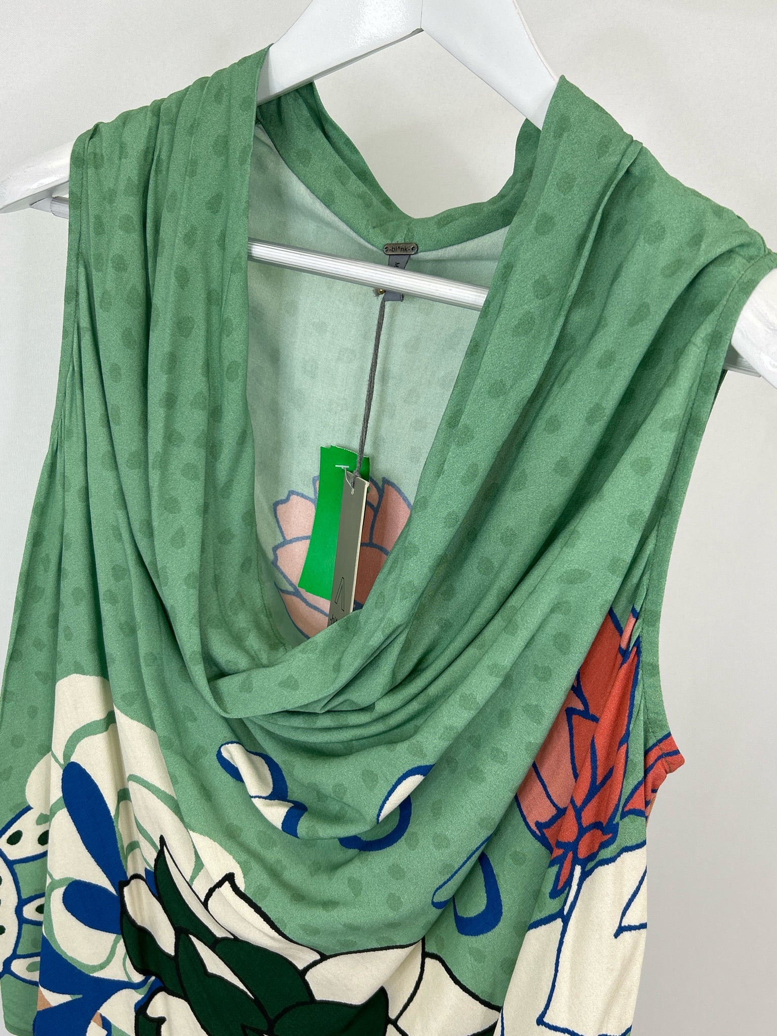 BLANK LONDON NWT Size M Green Print Women Top