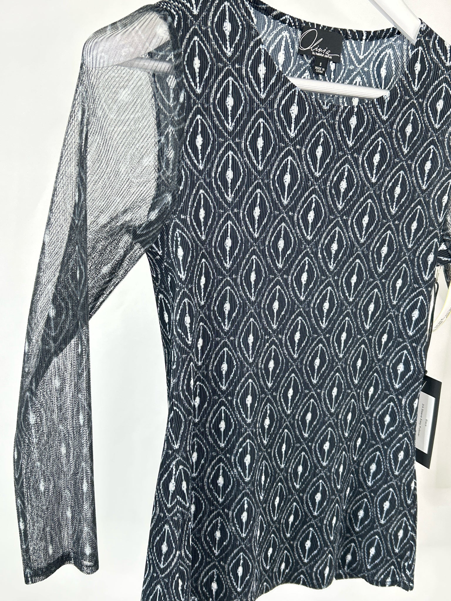 OLIVIA BY HABITAT CLOTHES Size S Black and White Women Top