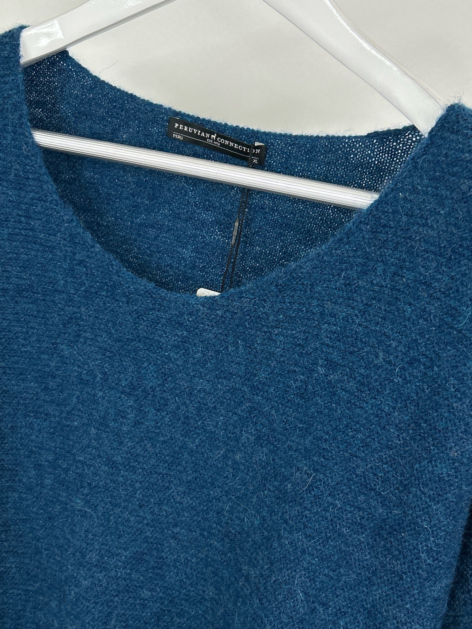 PERUVIAN CONNECTION Size XL Blue Women Sweater NWT