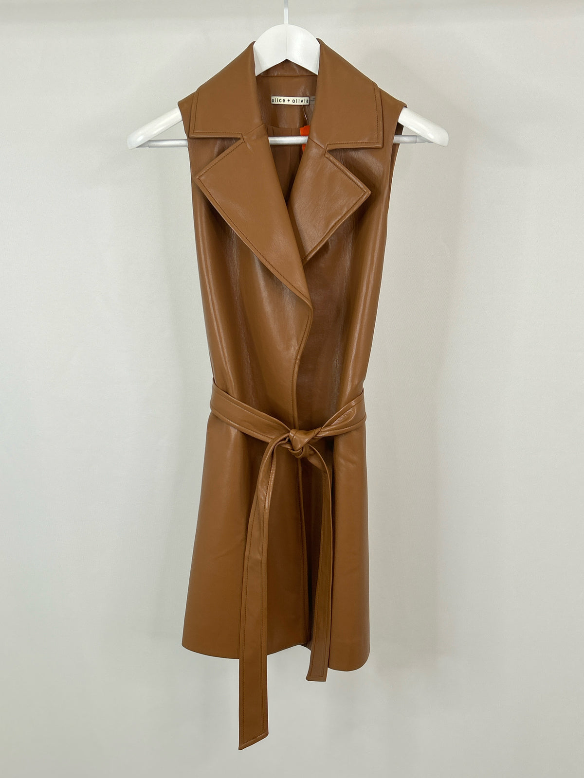ALICE + OLIVIA Size S Brown Women Vest