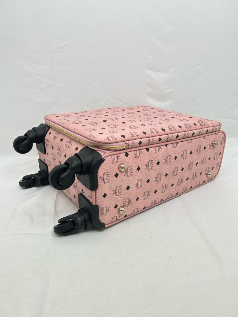 MCM Pink Ottomar Cabin Trolly Luggage Authenticated
