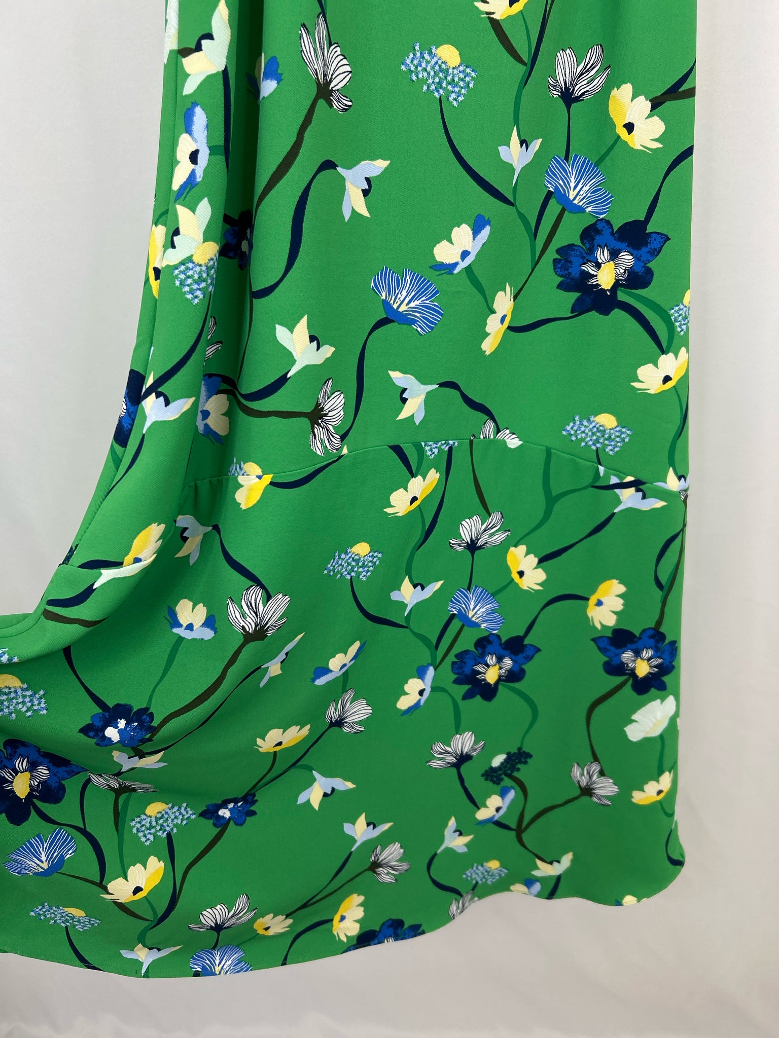 On 34TH Size L Green Print Women Dress NWT