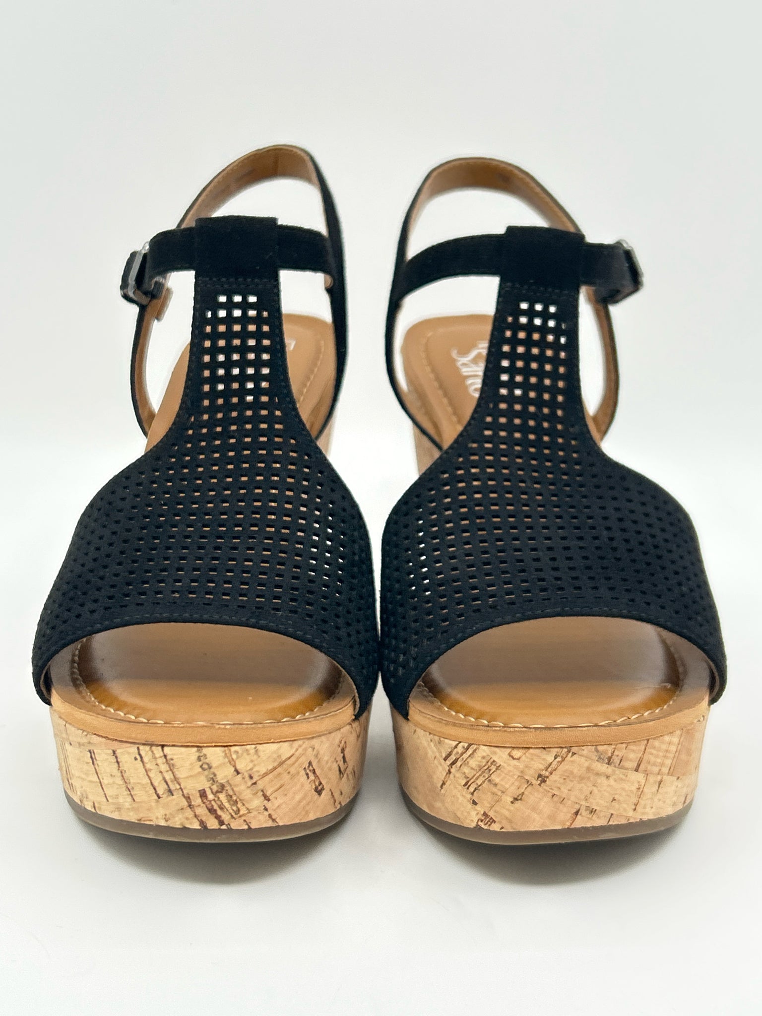 FRANCO SARTO Size 7M Black Women Sandal