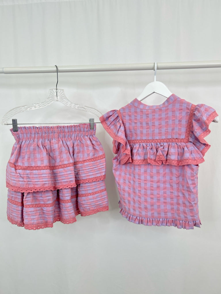 DAY + MOON Women Size S BLUE AND PINK 2-Piece w/shorts