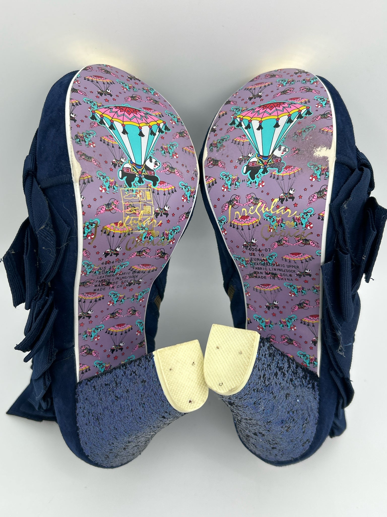 IRREGULAR CHOICE Size 10 Navy Women Booties