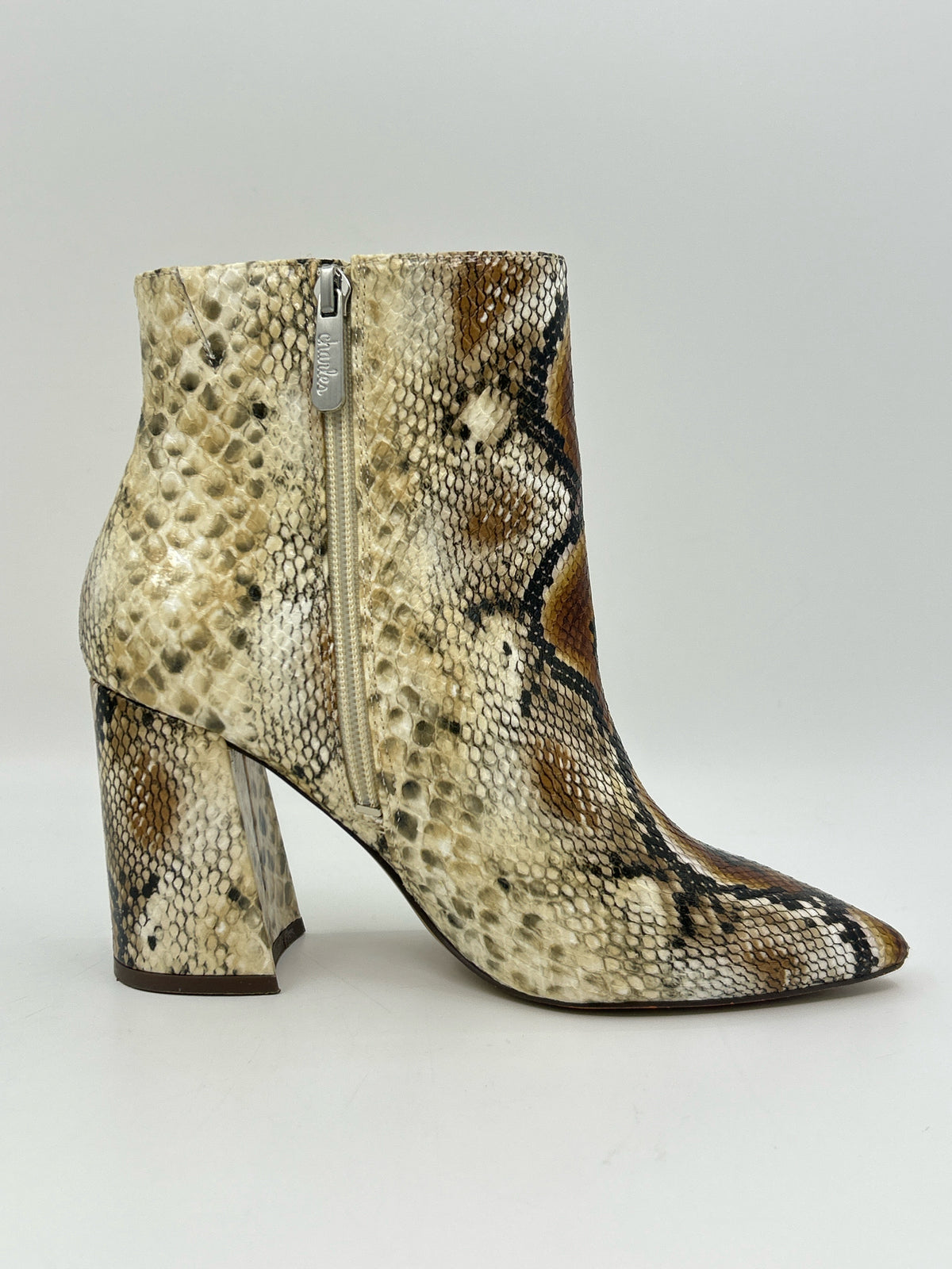 CHARLES by Charles David Size 7M Brown Print Women Booties