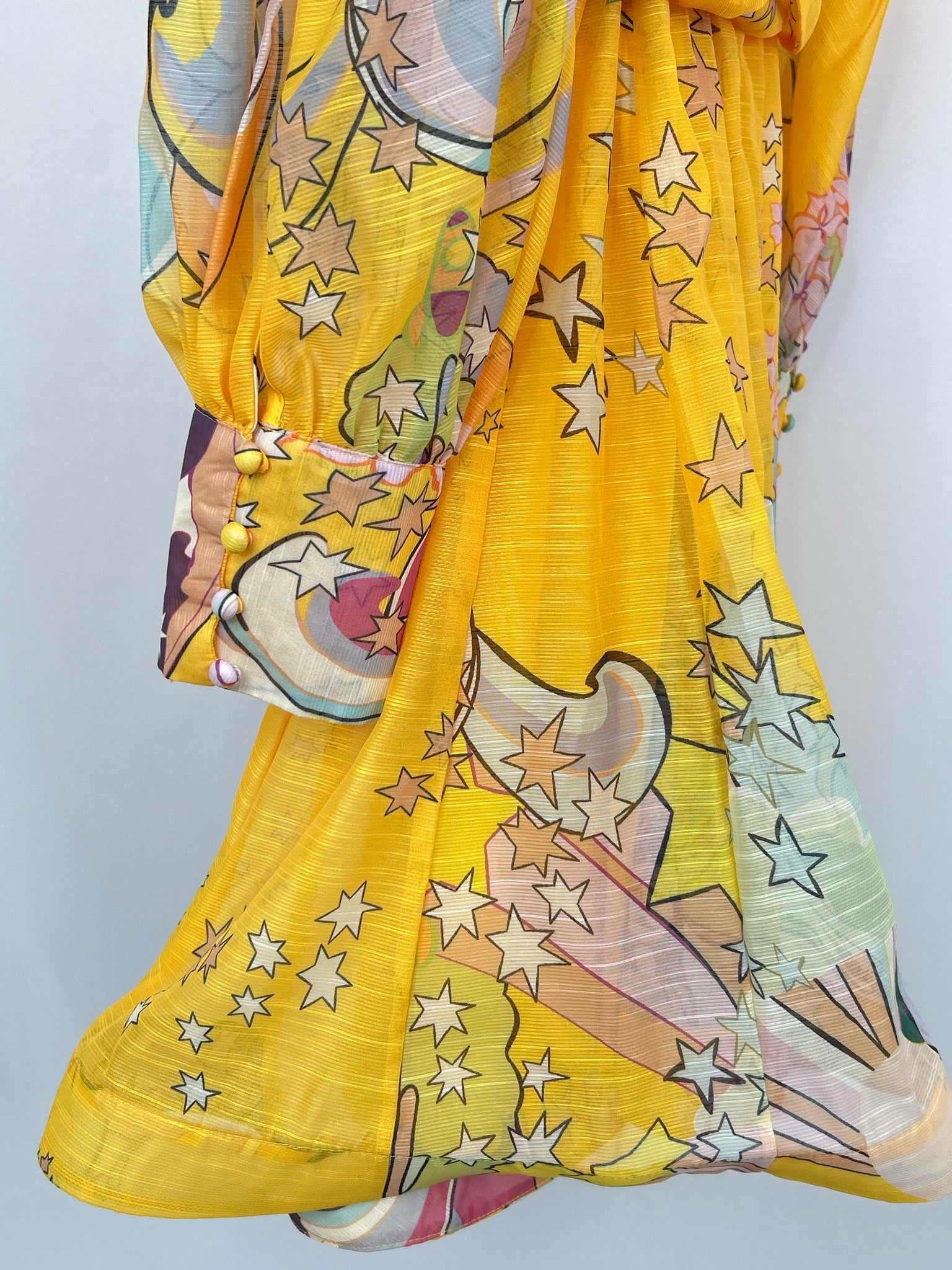 N BY NANCY Size 3X Yellow Print Women Dress