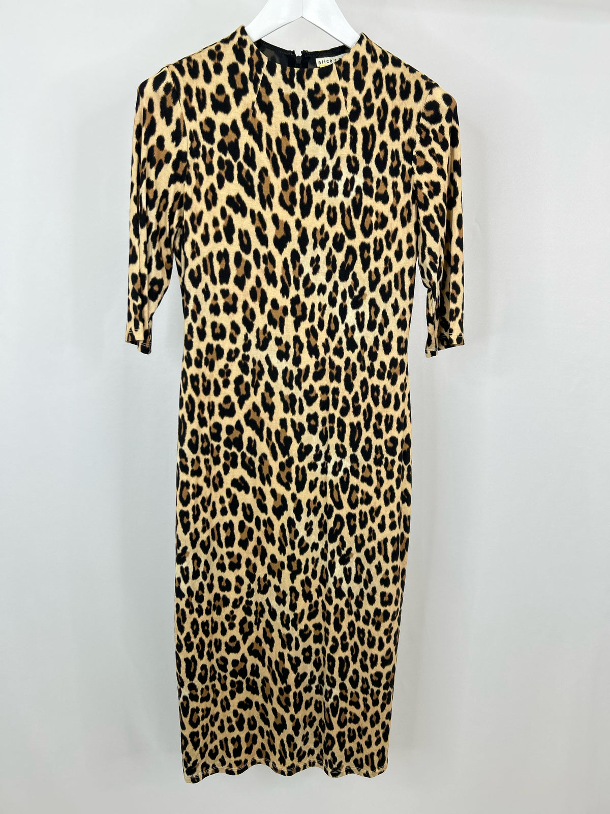 ALICE + OLIVIA Size 12 BEIGE AND BLACK Women Dress