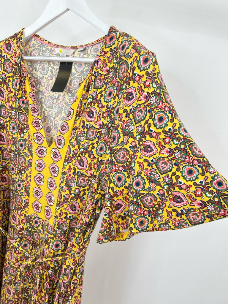 BODEN Size 20/22R Yellow Print Women's Dress