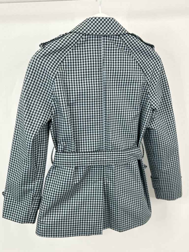 COACH Size S Blue and Black Women Trench Coat NWT