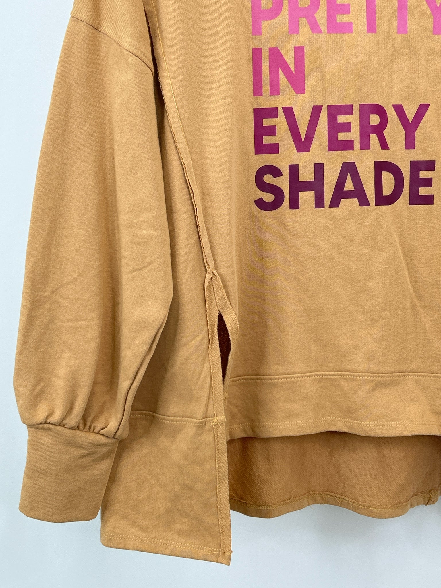 Culture Code Size L Tan and Pink Women Pullover
