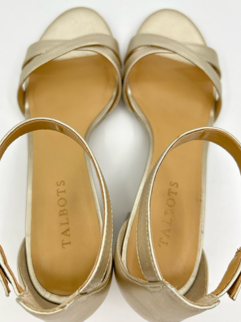 TALBOTS Size 9M gold metallic Women's Sandal