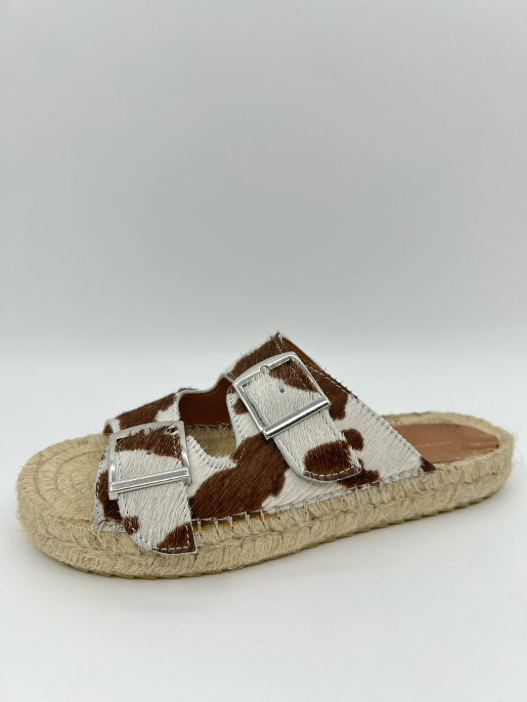 ANTHROPOLOGIE Size 36 Brown Print Women's Sandal