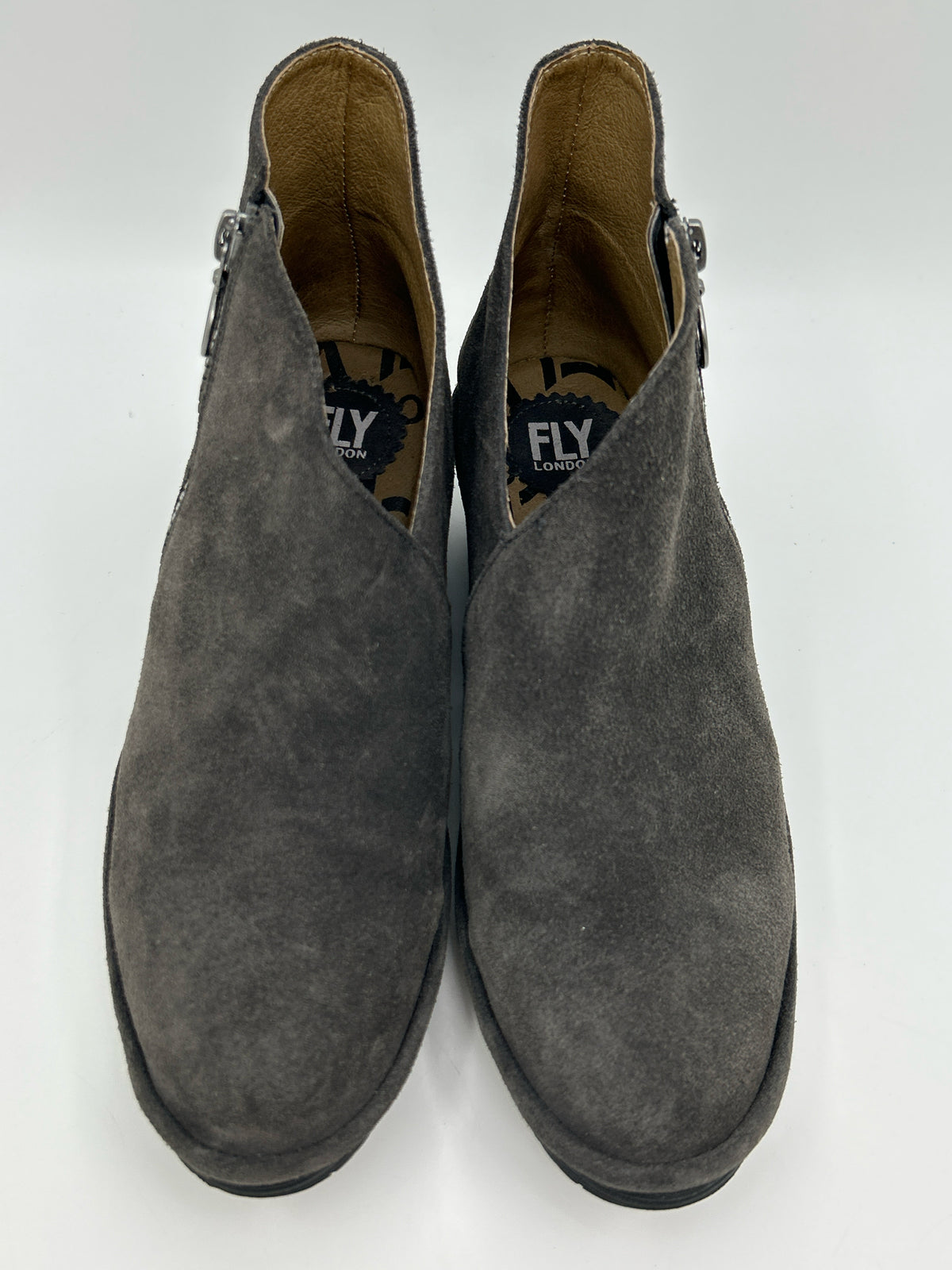 FLY LONDON Size 39 Charcoal Women Booties