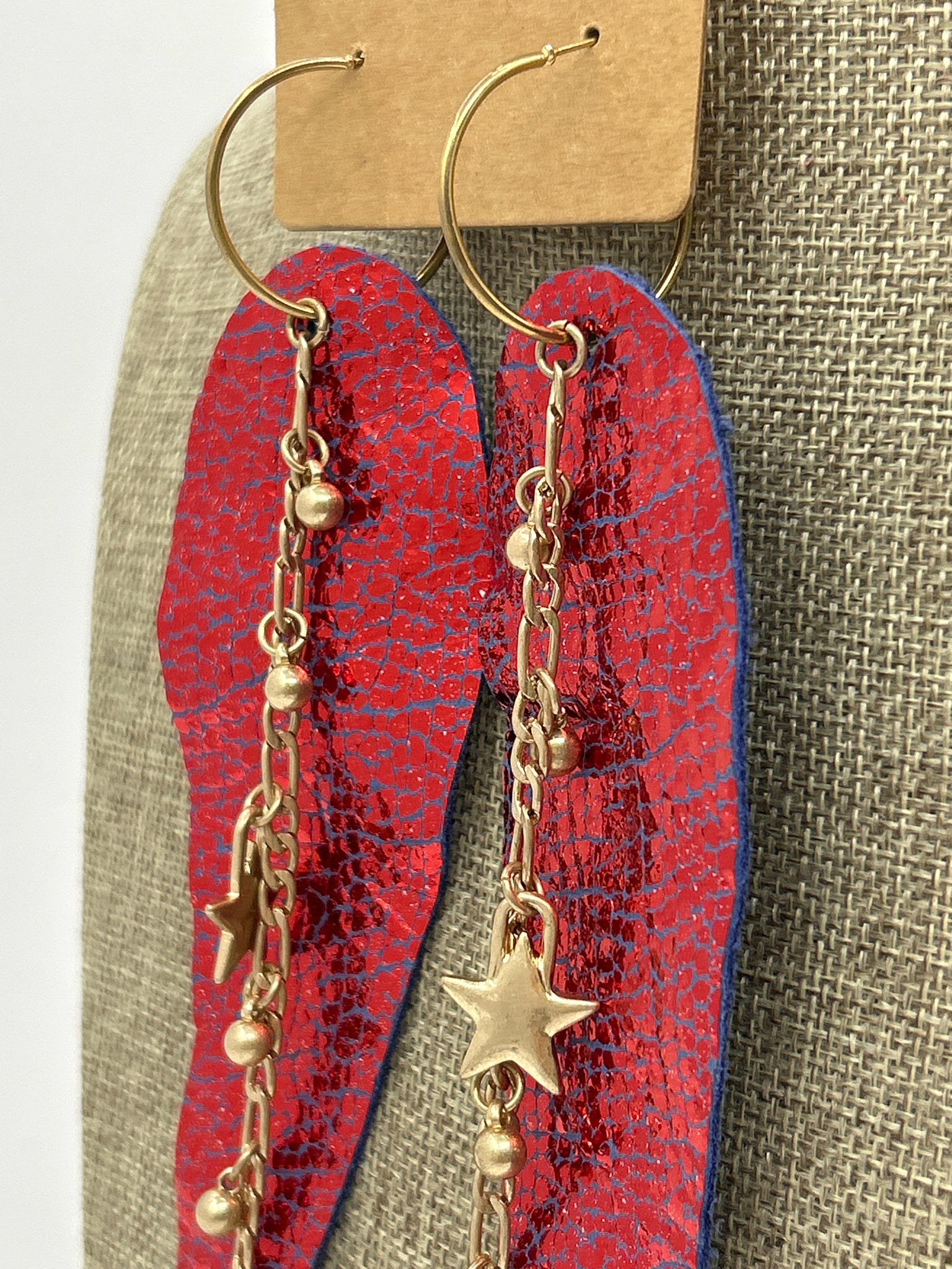 GYPSY SOUTH NWT RED AND GOLD Earrings