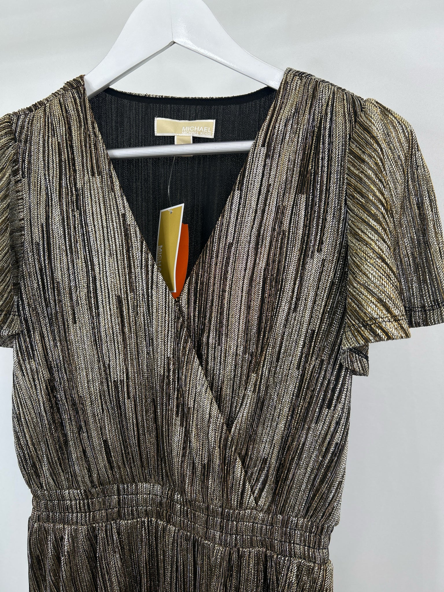 MICHAEL MICHAEL KORS Size M Gold and Black Women Dress NWT