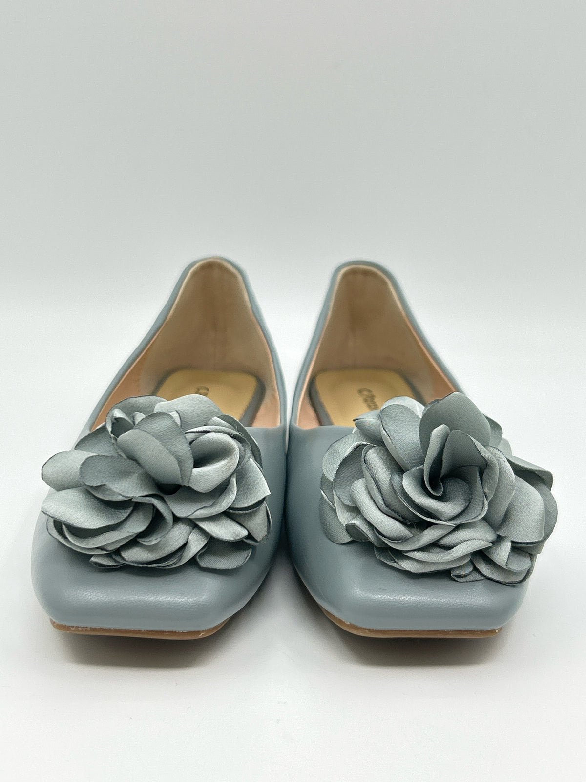 C.Paravano Size 38 Gray & Orange Women Flats