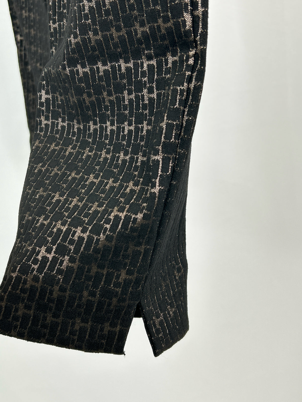 CHICO'S Size 8R Black Print Women Pants NWT