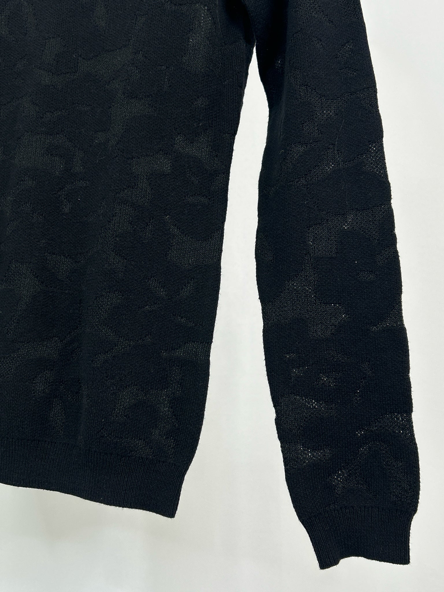 ANN TAYLOR FACTORY Size XS Black Print Women Sweater NWT