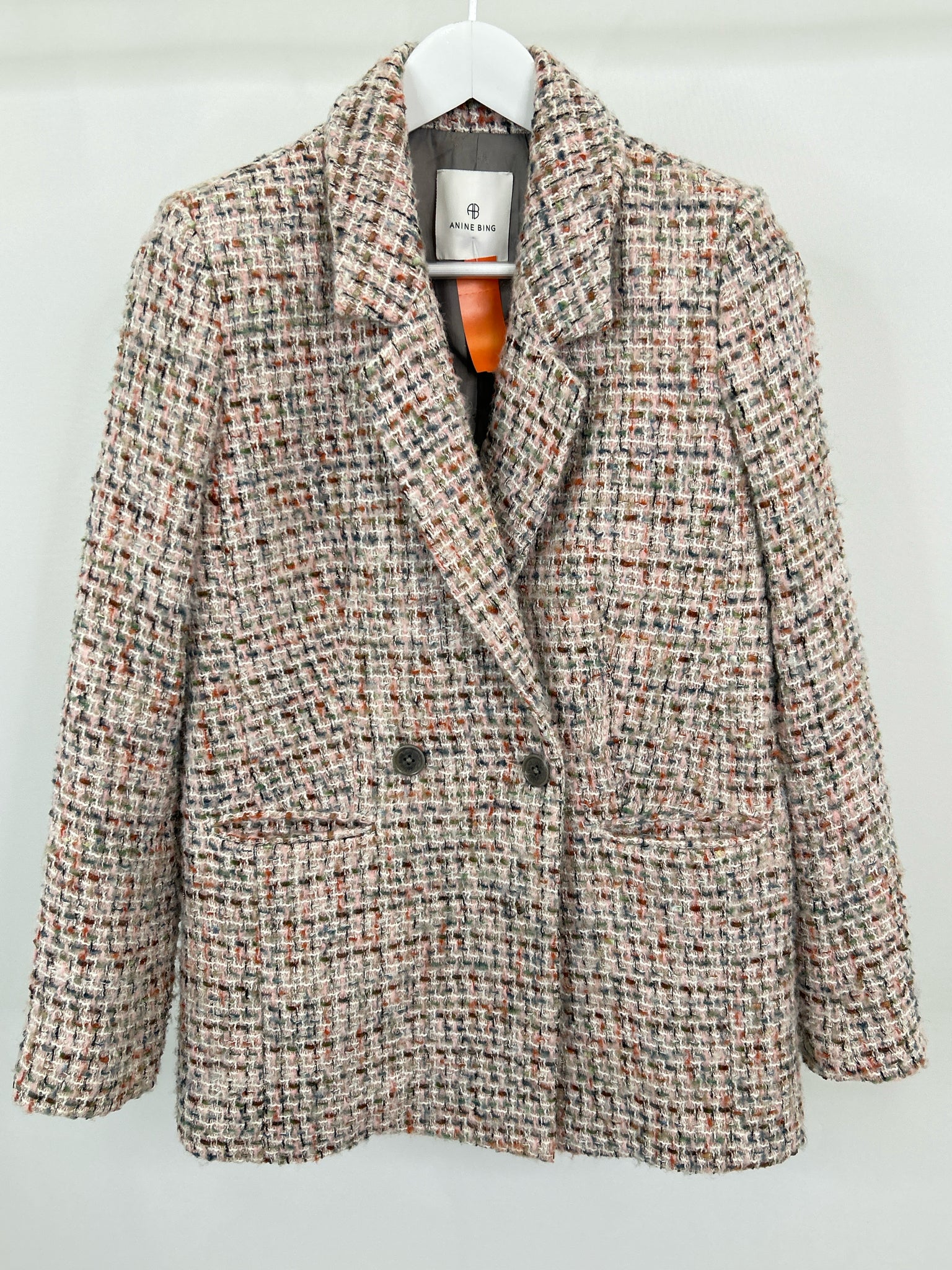 ANINE BING Size XS PINK TWEED Women Jacket
