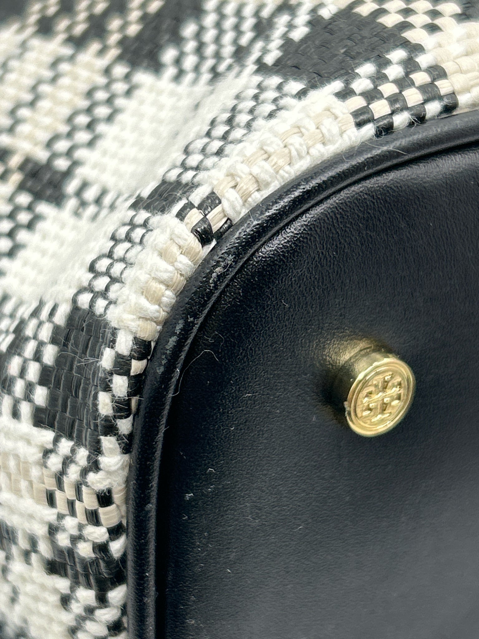 TORY BURCH Black and White Women Purse