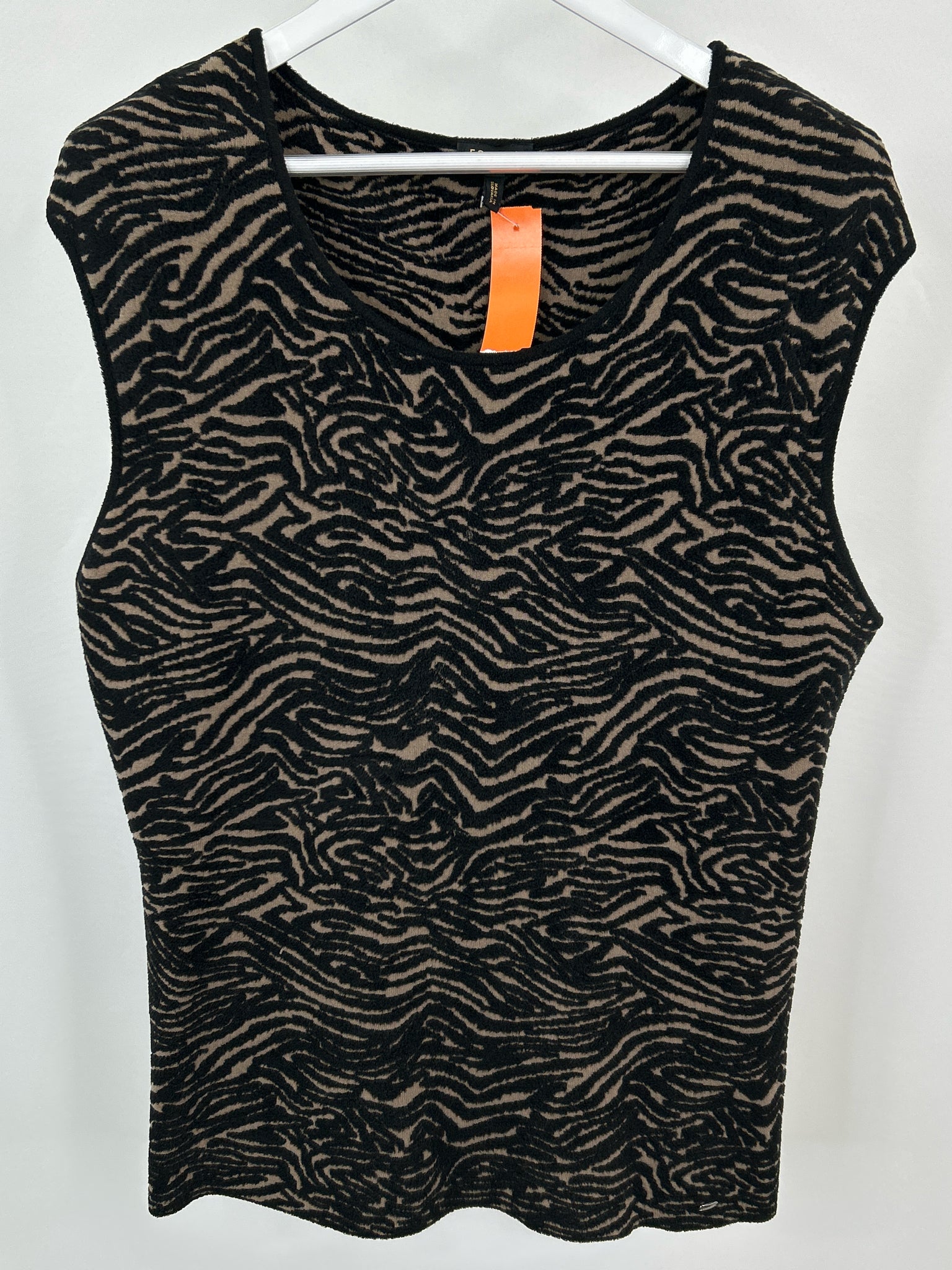 ESCADA Size XL Black Print Women 2-piece Set