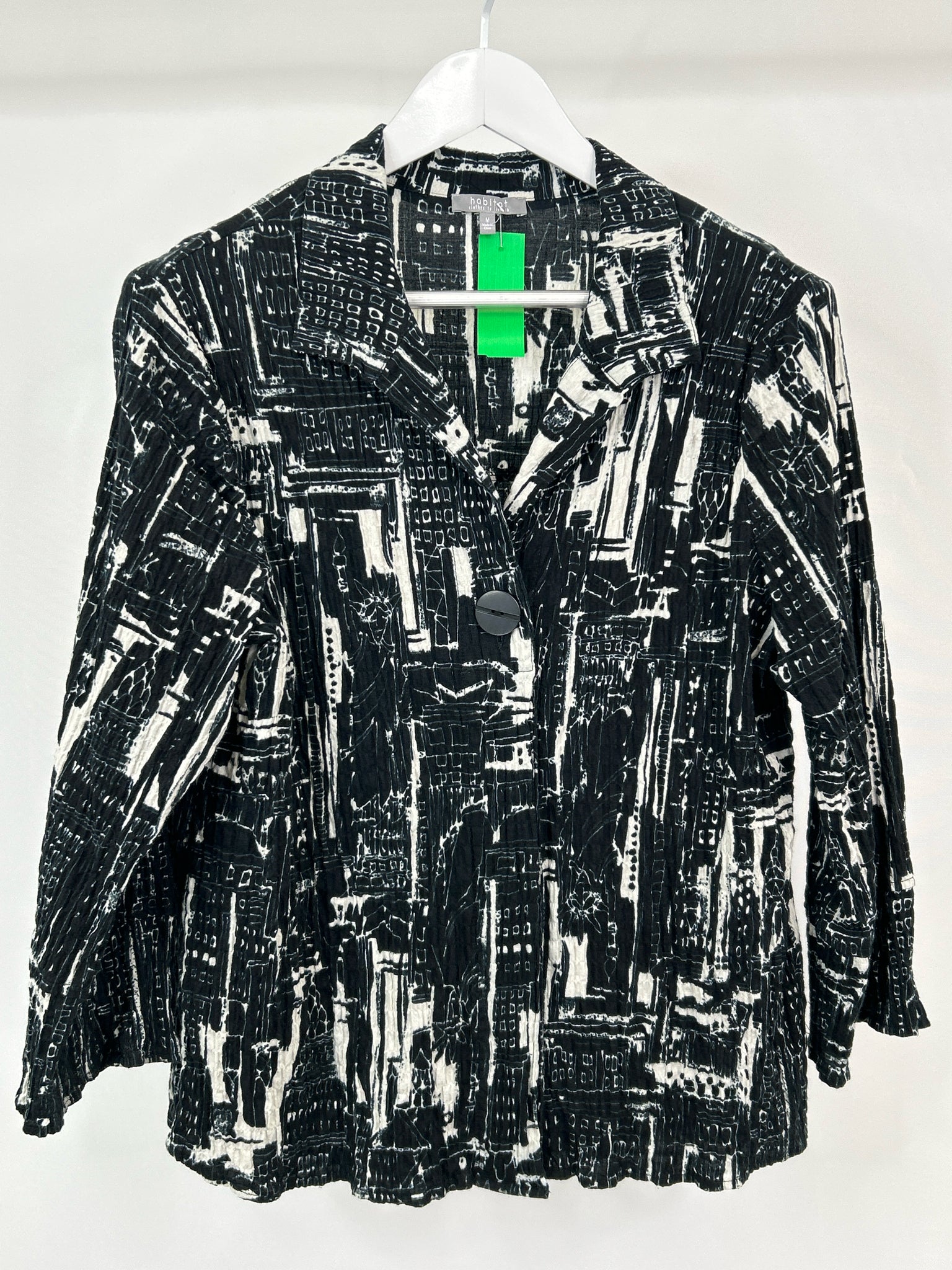 HABITAT Size M Black and White Women Shirt