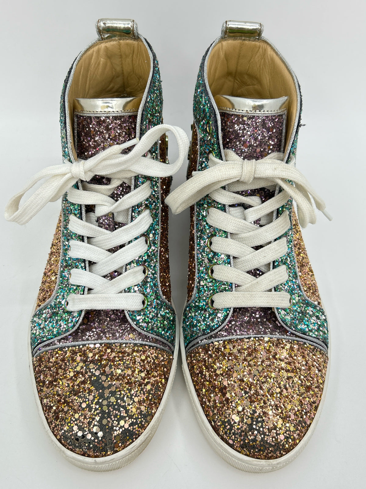CHRISTIAN LOUBOUTIN Size 39.5 Gold Women Sneakers