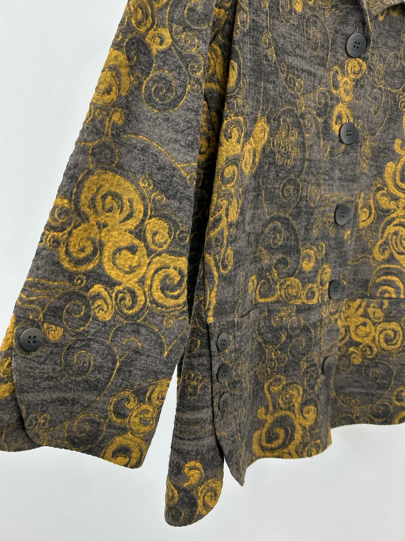 HABITAT Size S Black and Gold Women Jacket NWT