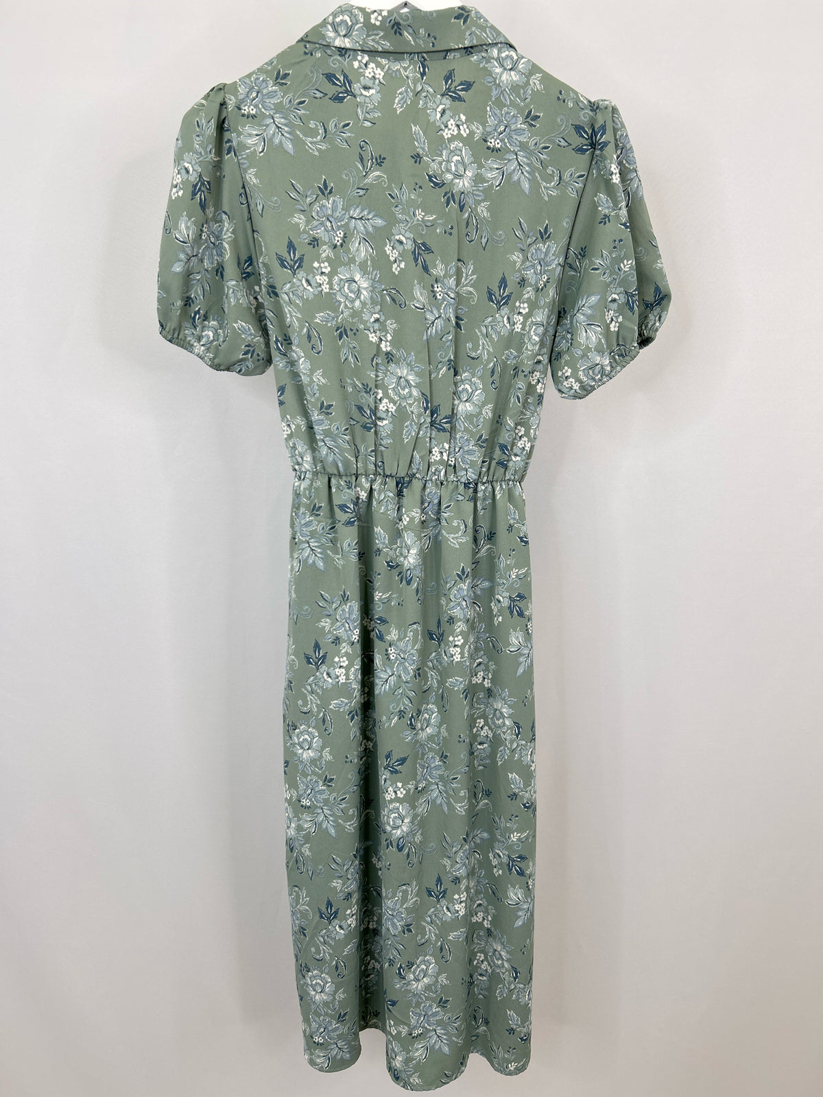 LUCKY BRAND Size L SAGE FLORAL Women Dress