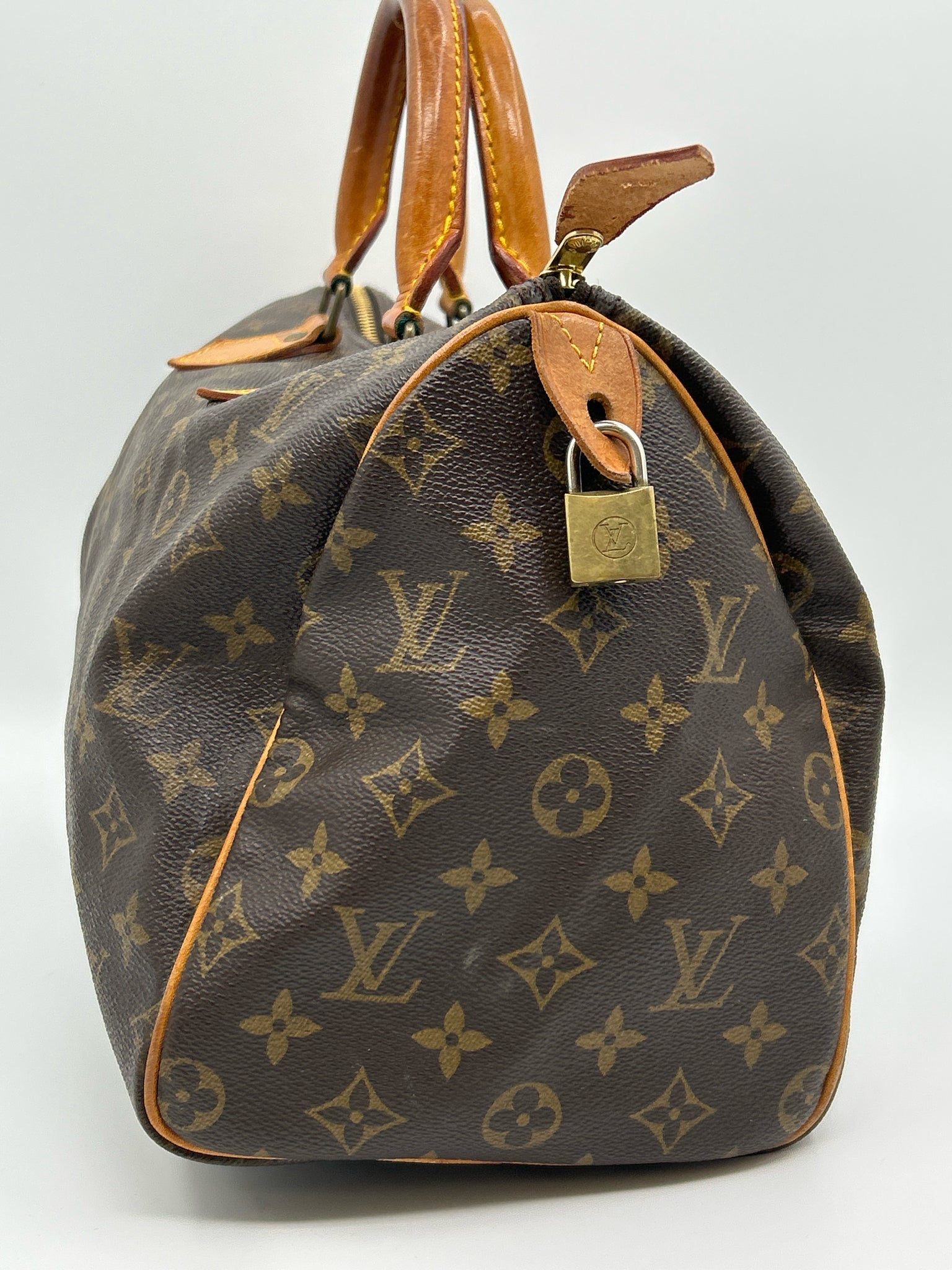 LOUIS VUITTON Brown Speedy 30 Women Purse