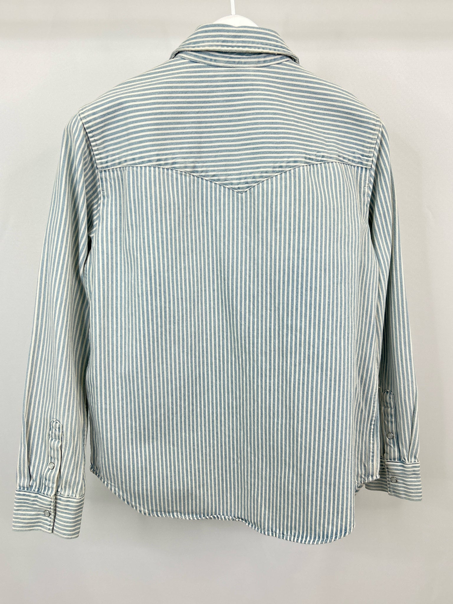 LEVI STRAUSS & CO. Size M Blue Striped Women Shirt