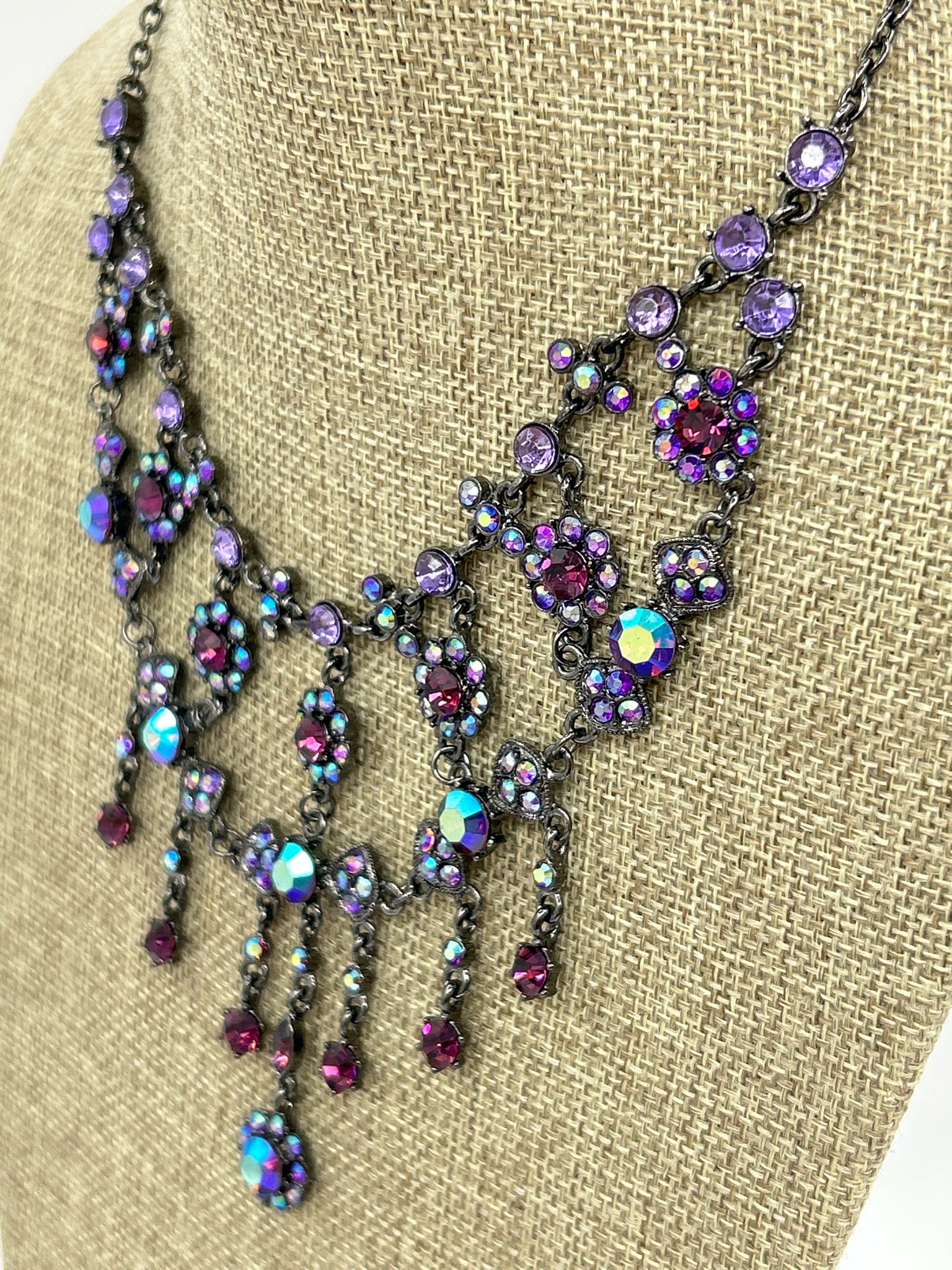 SUZANNE SOMERS Black & Purple Jewelry Set