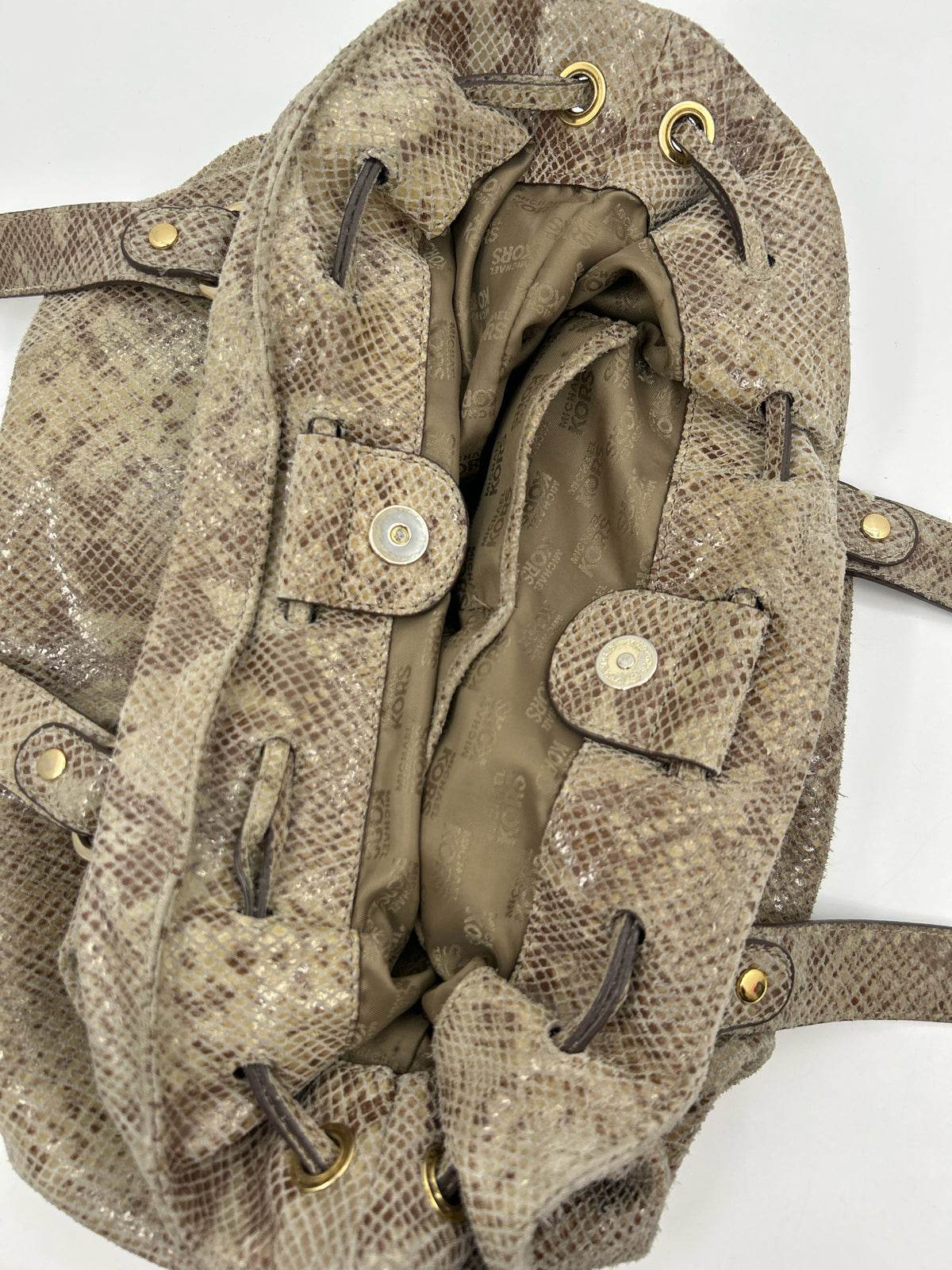 MICHAEL KORS COLLECTION Beige Print Women Tote