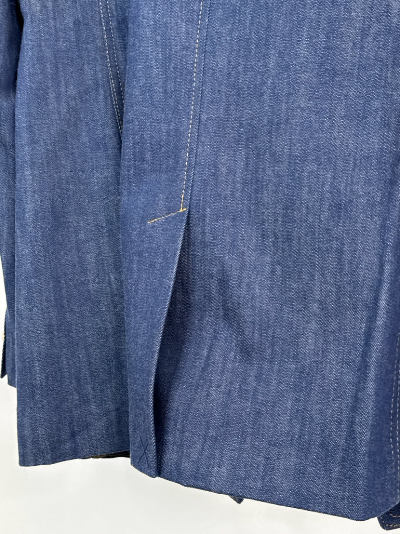 TALBOTS Size 10 BLUE DENIM Women Blazer