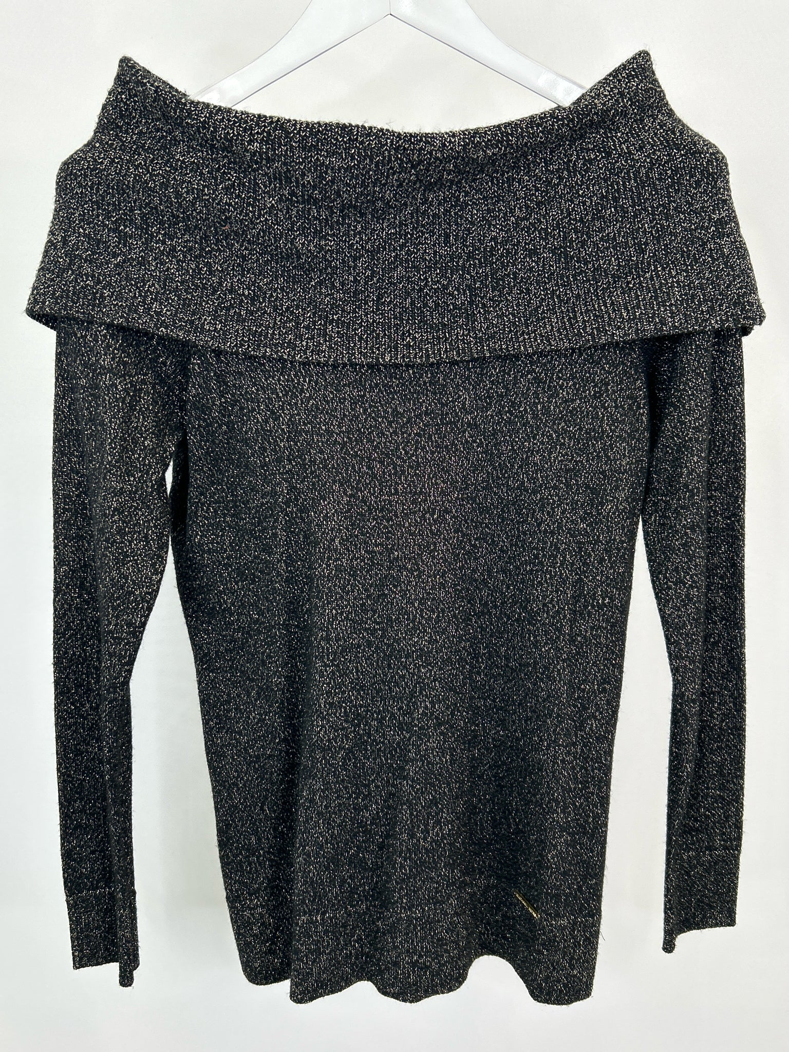 MICHAEL MICHAEL KORS Size S Black & Gold Women Sweater NWT