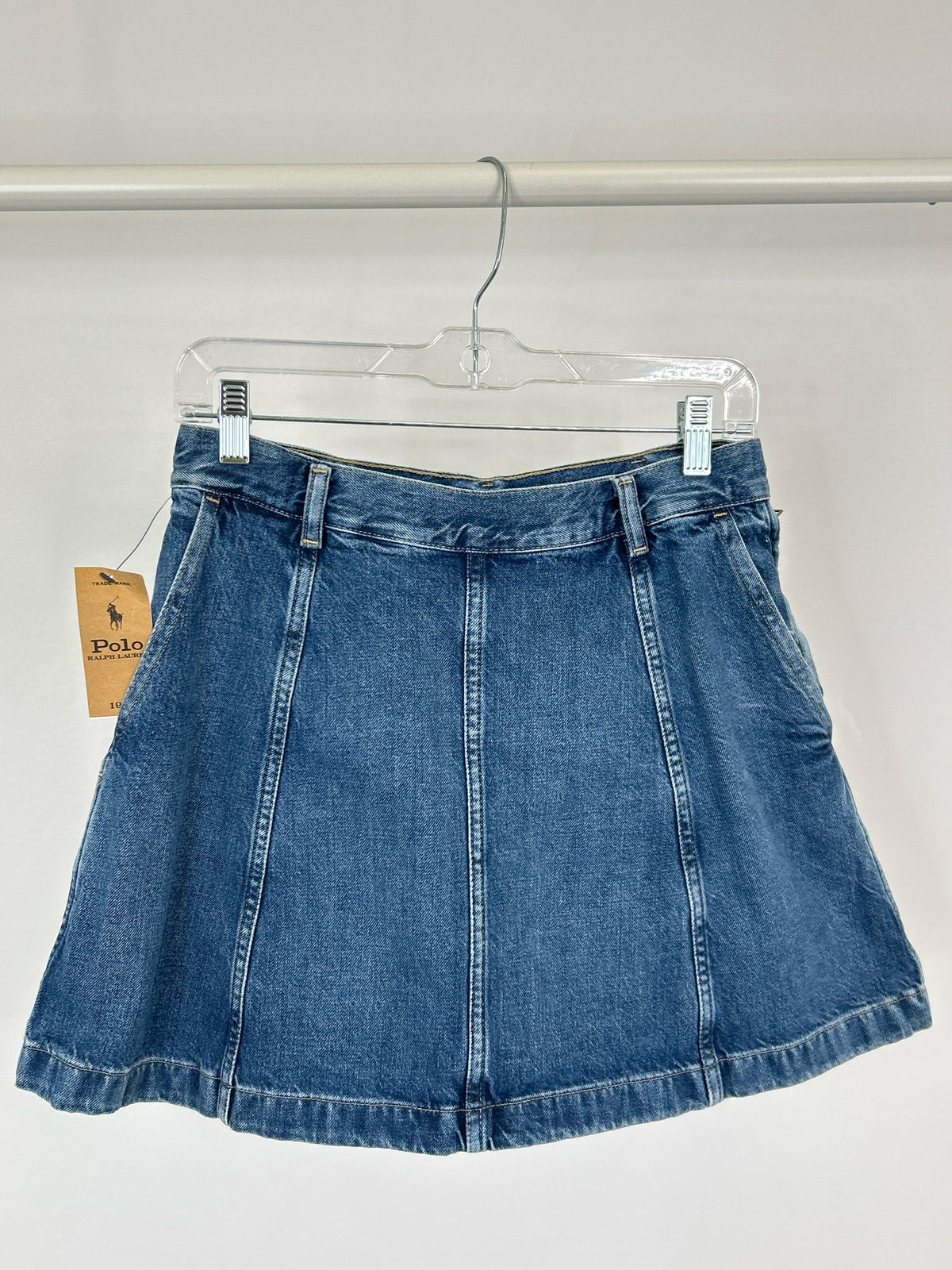 POLO Ralph Lauren Size 4 BLUE DENIM Women Skirt