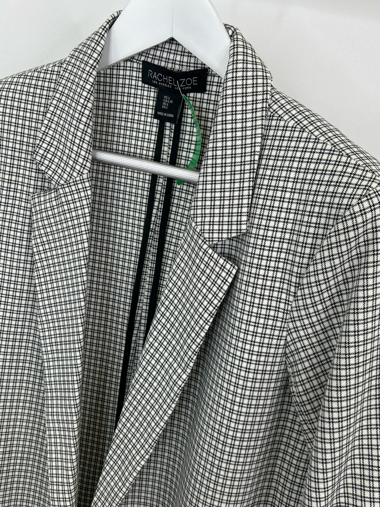 RACHEL ZOE Size L White and black Women Blazer