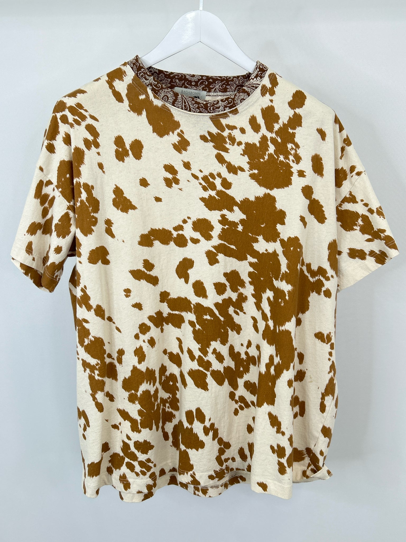 RAGABOND STUDIO Size S Cream & Brown Women Shirt