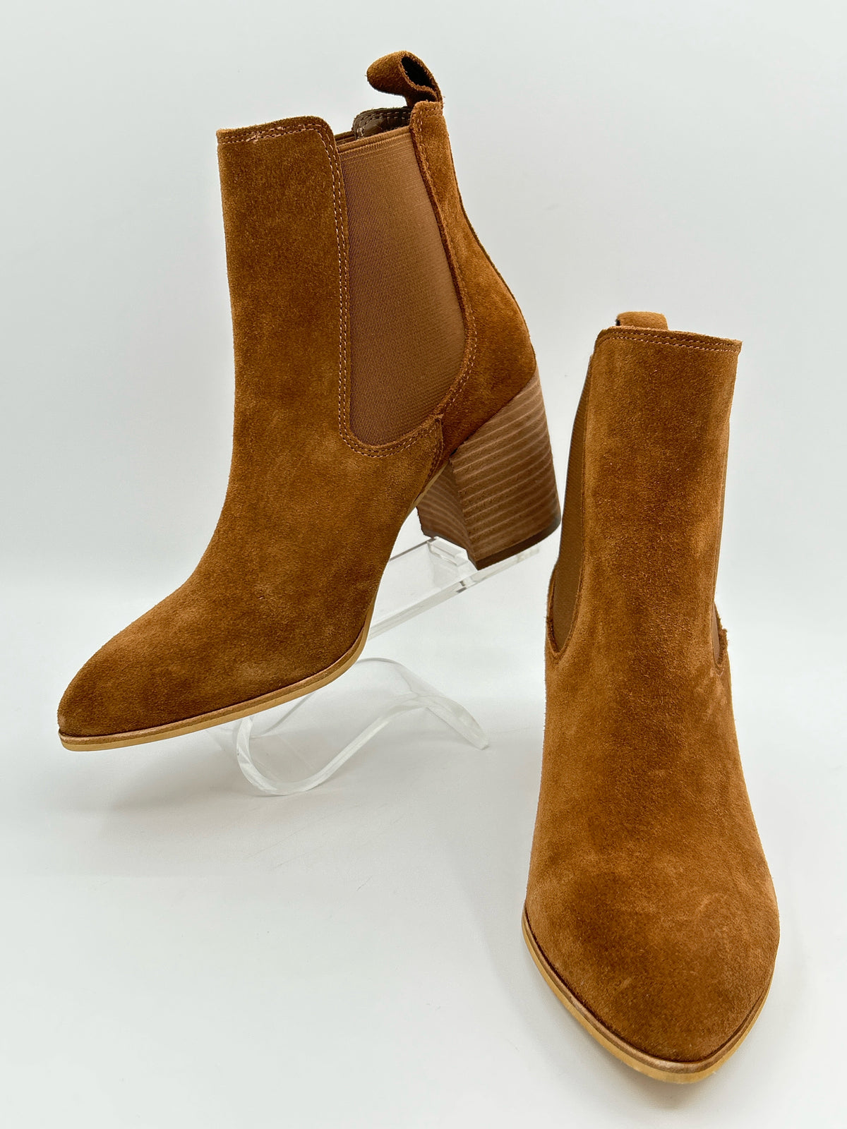STEVE MADDEN Size 6.5M COGNAC Women Booties