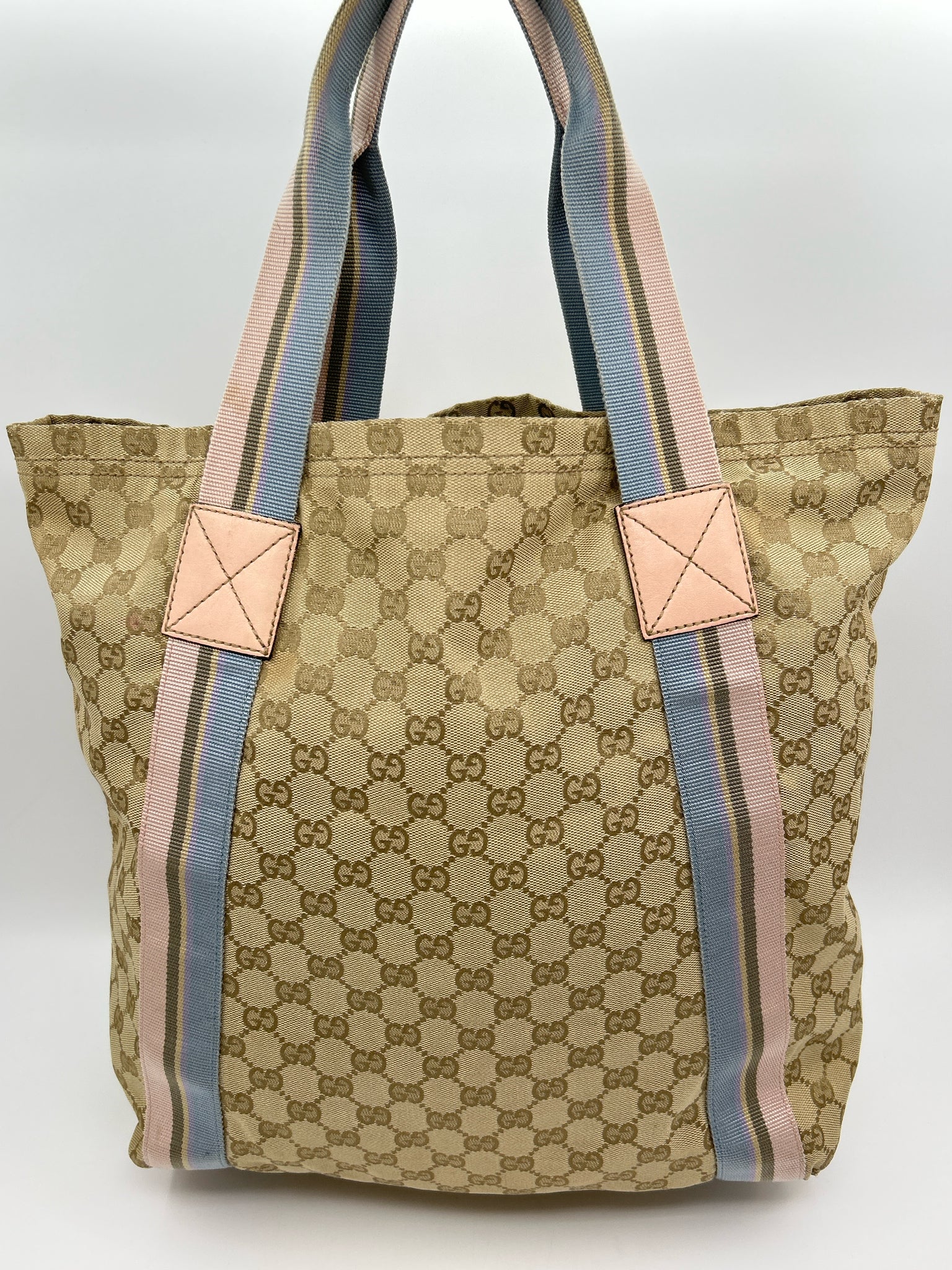 GUCCI Beige Monogram Women Purse Tote