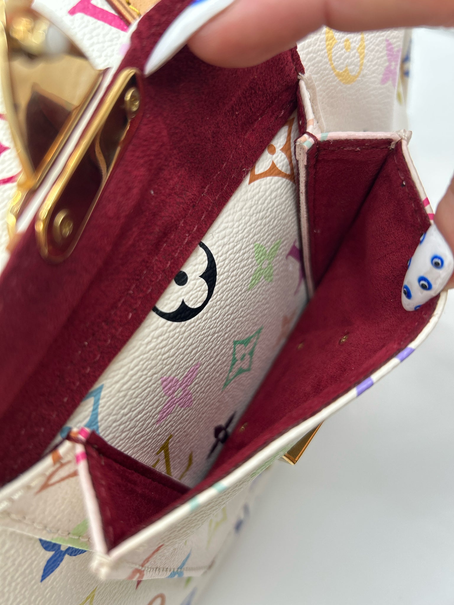 LOUIS VUITTON White Monogram Speedy Women Purse