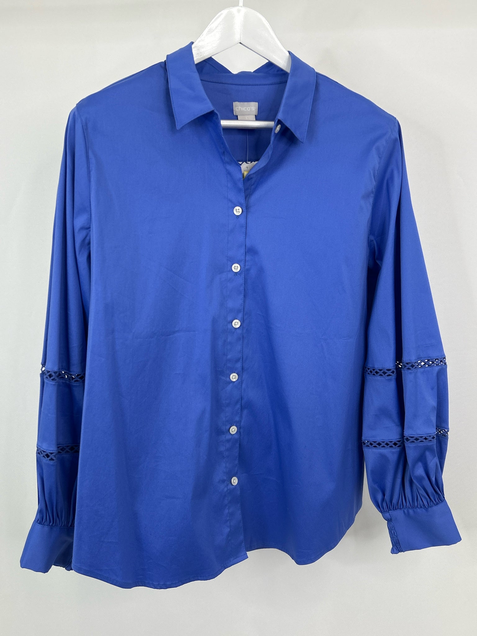 CHICO'S NWT Size 16/18 Blue Women Shirt