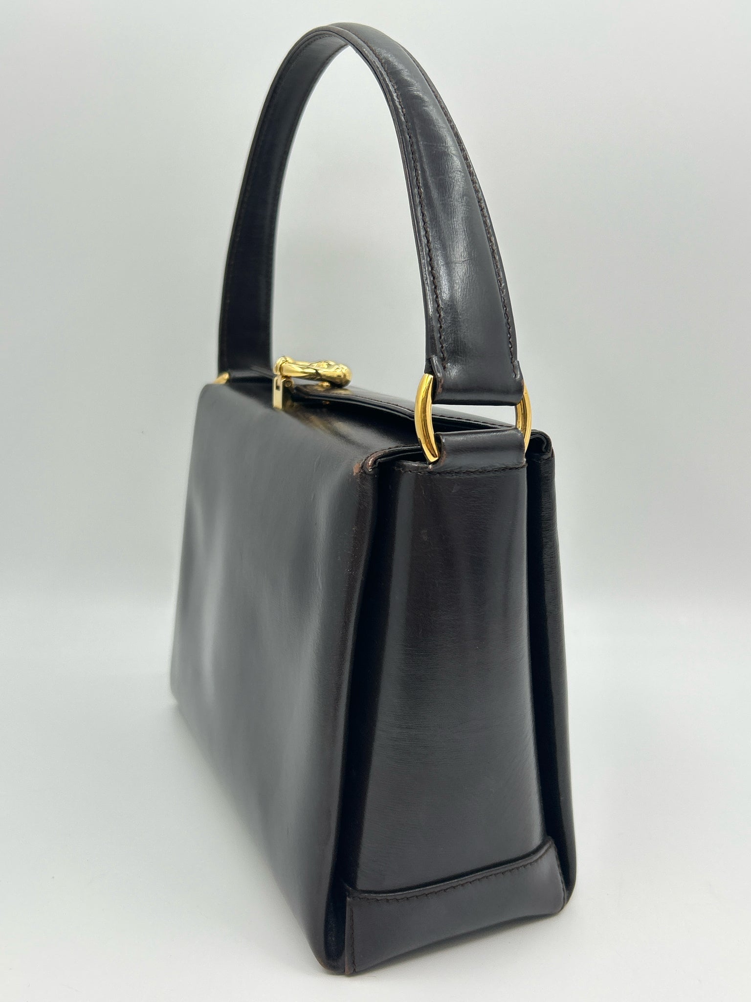 GUCCI Dark Brown Vintage Women Purse