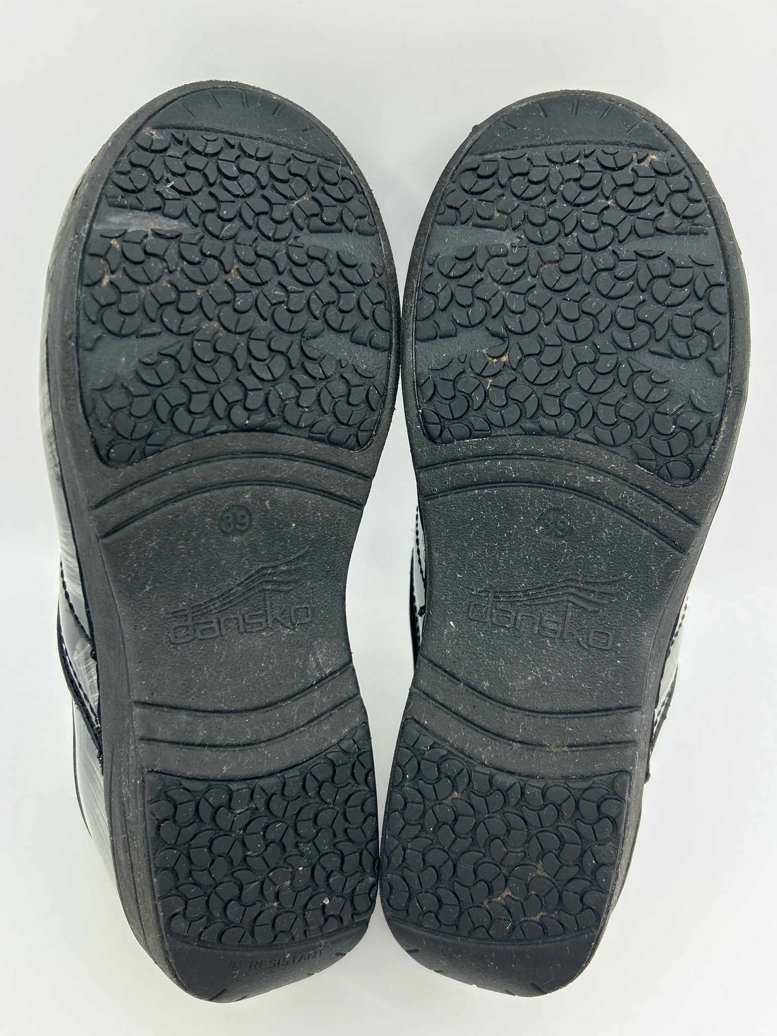 DANSKO Size 39 Black Print Women Clogs